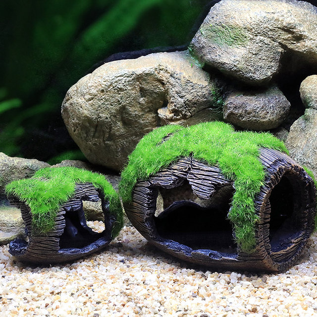 ການຕົກແຕ່ງສວນຕູ້ປາ hiding cave aquarium furnishings ເຮືອນກຸ້ງ cichlid ກຸ້ງຮັງ hiding house hollow simulation barrel wine