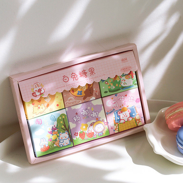 300 pieces of boxed stickers from the Xiaoyunbian shop series, gift boxed handbook stickers decoration, girly heart cute cartoon ins style handbook splicing material small fresh diy small stickers