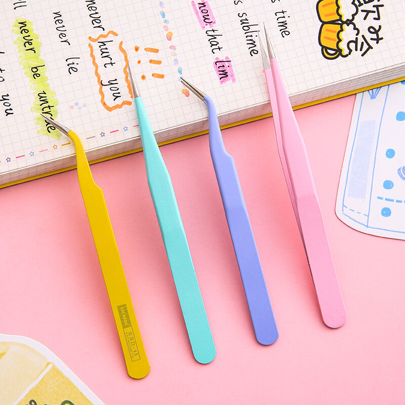 Teenage Girl Hearts Macarons Color Series Handbooks Tweezers and Paper adhesive Adhesive Tapes RELEASE PAPER Ben Practical Assistant Diy Custard Elbow Manual Tool Clips Hand Ledger TOOL MATERIAL-Taobao