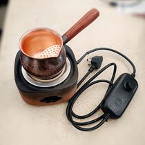 Gansu Yangzhuo Can Can Stove Tea Set Thickened Pure Copper Set Purple Tea Copper Can Pure Copper Fair Teapot Tea Set Electric