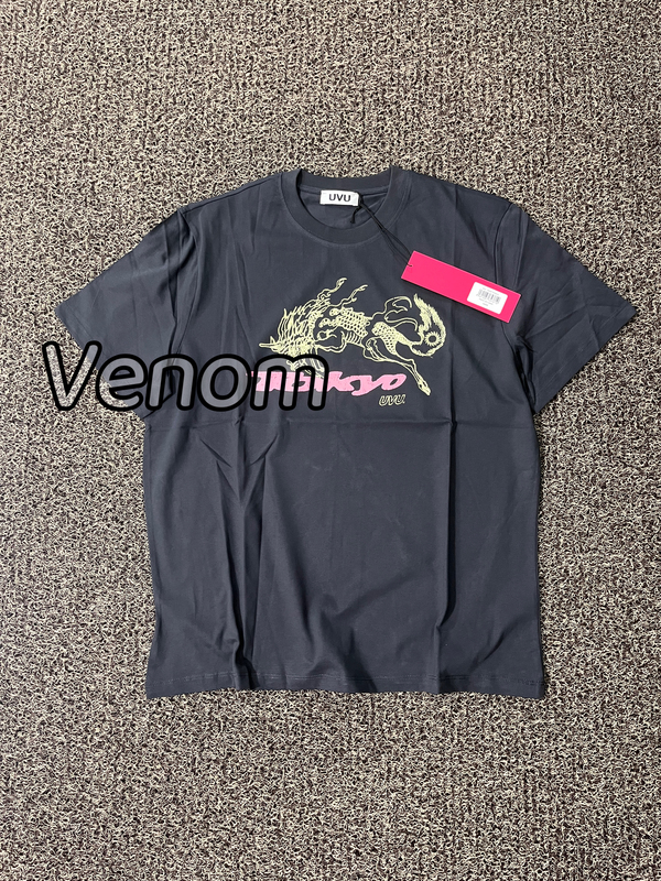 Uvu Sports Casual Short-Sleeved T-Shirt, Unisex, Loose Fit, Vintage Print, Versatile, Year of the Horse Limited Edition