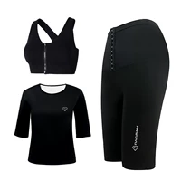 Противоударная футболка, черный бюстгалтер, штаны