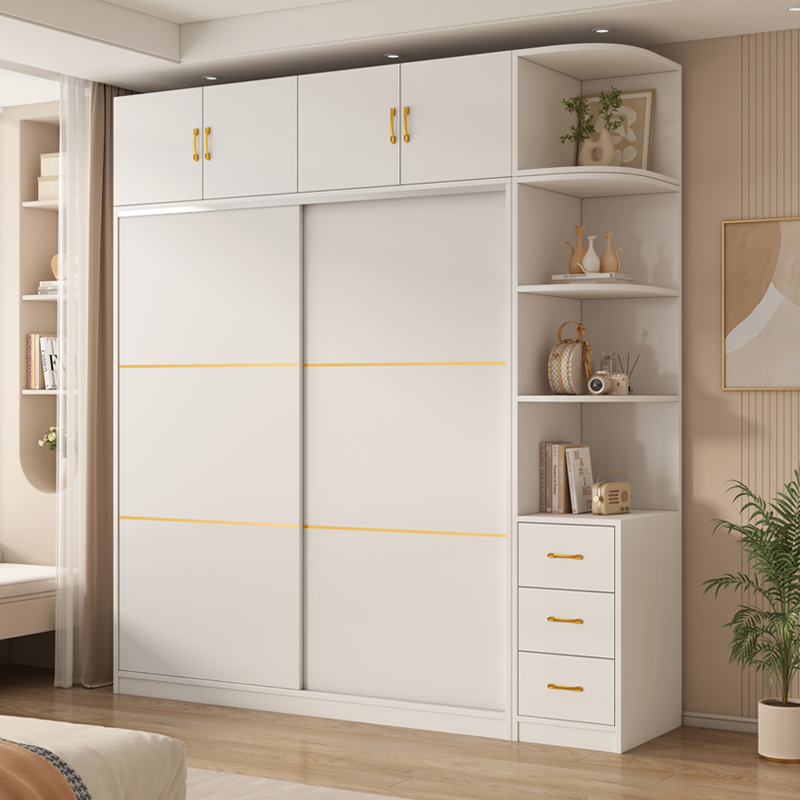 Wardrobe Home Bedroom Minimalist Modern Push Ramen Cabinet Economy Type Closet Small Family of children Storage Cupboards