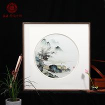 Handicrafts Embroidery Handmade self-embroidered Shu embroidery new Chinese style handicrafts decorative painting living room pendant