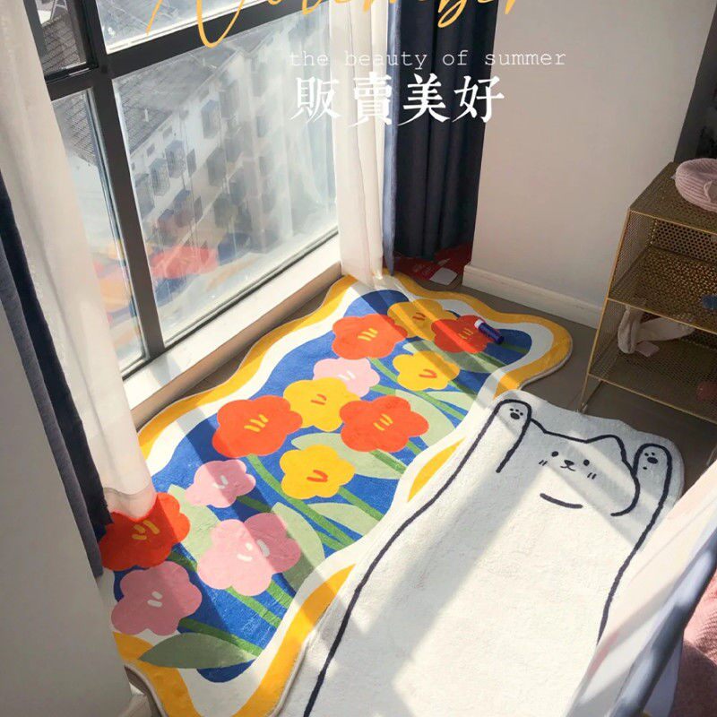 Irregular Carpet Bedroom Teenage Girl Dirty Ins Bay Window Mats Living Room Floor Mats Border Rug Floor Mats