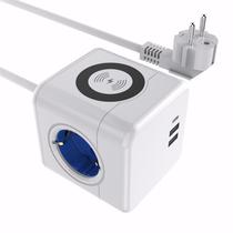 Converter Rubiks Cube Socket Strip 1W Mobile Phone Wireless Charging with USB Multi-function Plug Board German Regulations