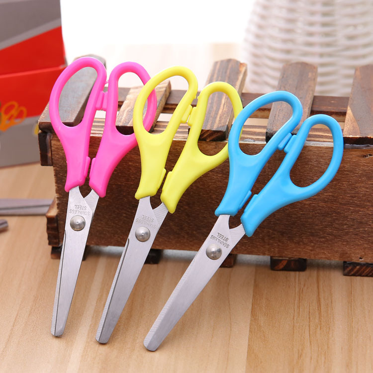 Children's safety scissors, small scissors, multi-functional handmade scissors, kindergarten primary school students, window grilles, paper-cutting, special student supplies, stationery, stainless steel food scissors, head scissors, no hand lace scissors