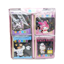 Sanrio scratch-off drawing book for children Japanese two-dimensional peripherals cinnamon dog Kurome Melody handmade DIY glittering graffiti scratch-off drawing paper colorful and discolored art creative and cute painting toys