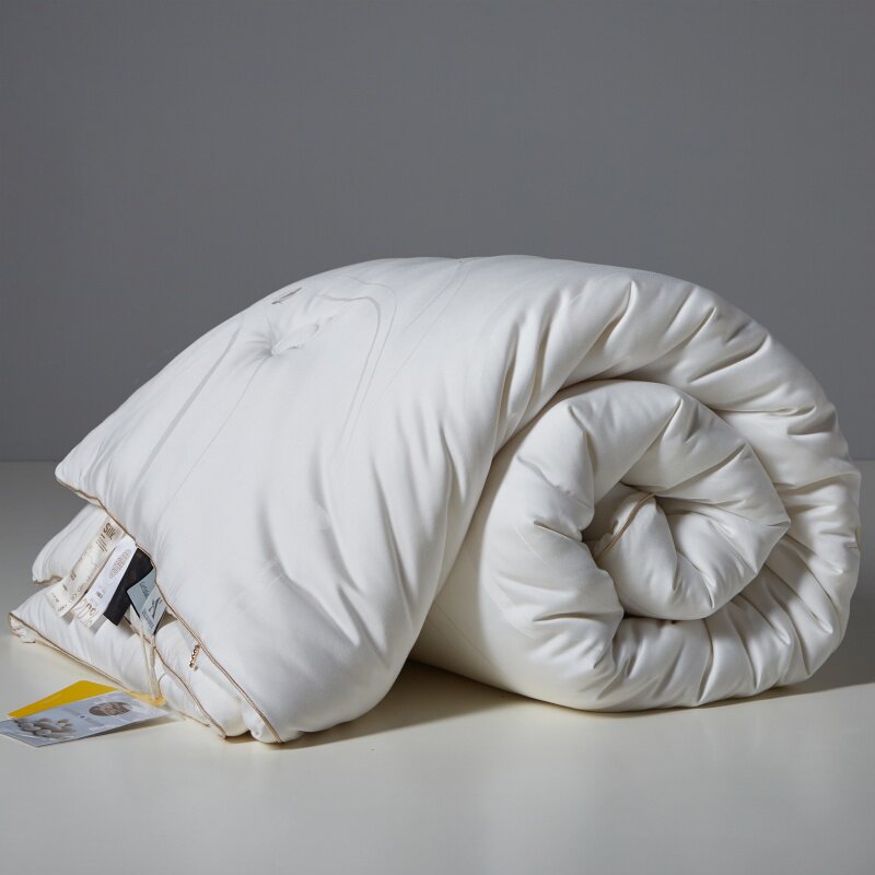 Jacquard soybean fiber quilted by mulberry silk quilt winter by quilt core cotton quilted bedding winter thickened warm autumn and winter quilt-Taobao