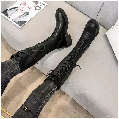 Long boots 2020 Autumn and Winter new internal increase elasticity is not over knee boots children Joker thick and Knight high boots