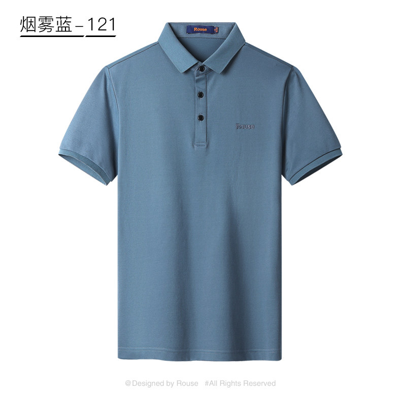 洛兹 桑蚕丝 短袖t恤男士polo衫冰爽 图10