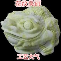 High-end Lantian jade carving ornaments golden toad full of wealth home office hotel club attracting wealth keeping wealth and auspiciousness