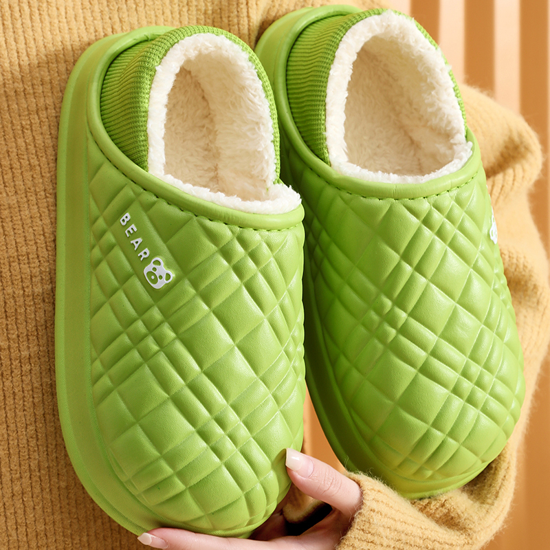Soft and Comfortable Cotton Slippers for Women, Indoor Plush Winter Slippers for Men, Couple's Home Slippers for Winter Warmth