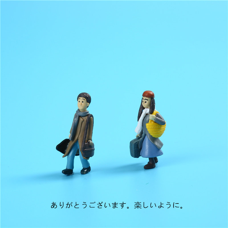 Q cute little couple miniature model cake doll little couple micro landscape model doll desktop small ornaments