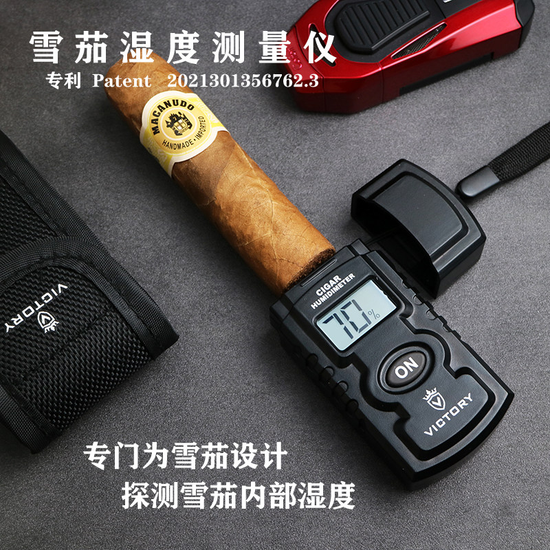 Cigar Humidity Meter Cigar Internal Measurement Humidity Needle Test Cigar Status Light Ride Portable