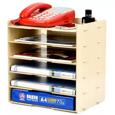 A4 document frame 6-layer data storage shelf Multi-layer document rack Data shelf Office supplies rack finishing seat