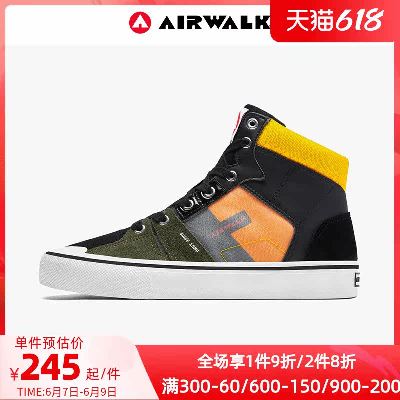 Airwalk x Urban Skate high cylinder shoes Men's fashion trends 100 lap sails for men's casual shoes
