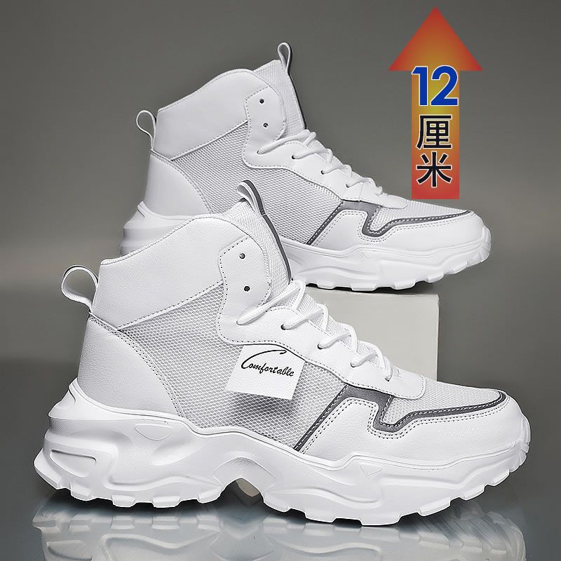 Lightweight Mesh Men's Korean Style Casual Sneakers Trendy Height Increasing 12Cm10Cm Men's Sports Breathable White Men's Shoes Lightweight Mesh Men's Korean Style Casual Sneakers Trendy Height Increasing 12Cm10Cm Men's Sports Breathable White Men's Shoes