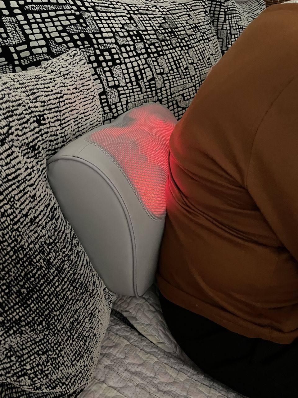 Full-Body 6-Button Large Cervical Massage Pillow for Home Use, Cushion with Heat Therapy, Massage and Kneading for Neck, Waist, and Trapezius Muscles