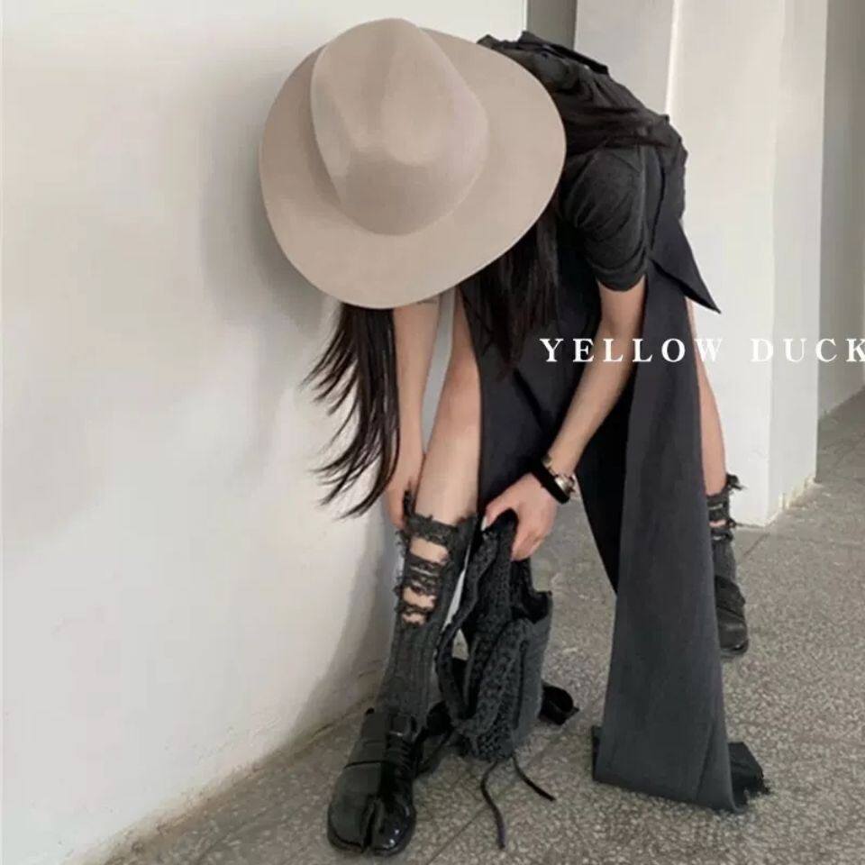 Hole socks in the tube Axigo net red women's socks hand-cut hole beggar socks in the tube bubble socks knitting