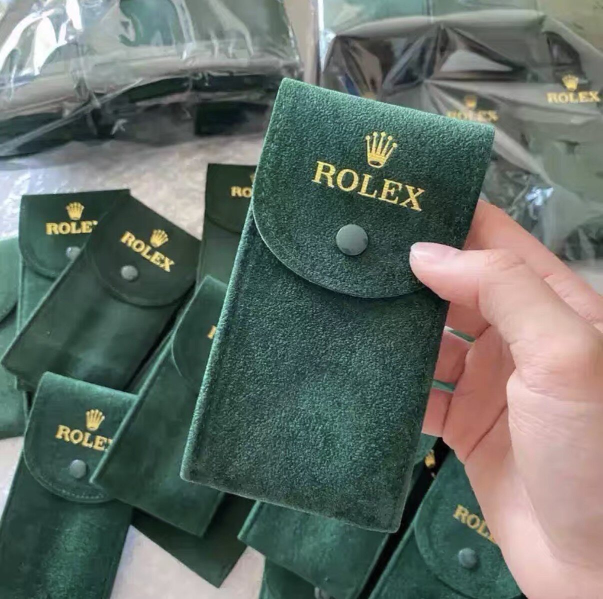 New watch manual portable cloth bag, Omega Seamaster wristwatch velvet bag, travel protection bag, camping travel storage