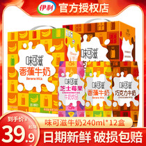 Yili Flavor Cizi Banana Milk 240ml * 12 boxes of chocolate milk cheese Berry berry breakfast milk