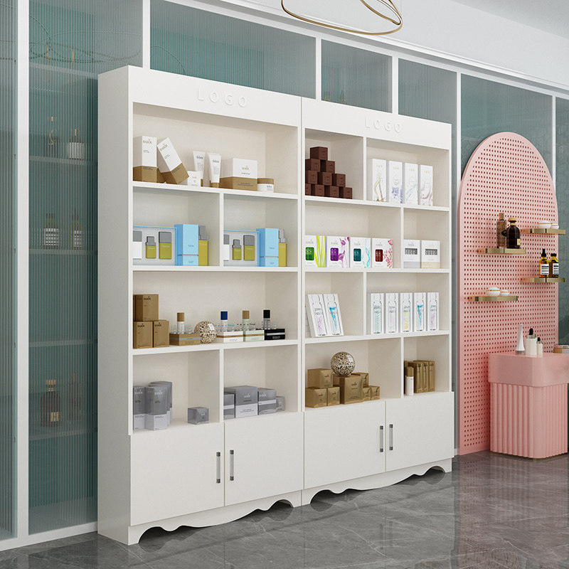Cosmetic display cabinet nail shelf display cabinet beauty salon barber shop product shelf display shelf container