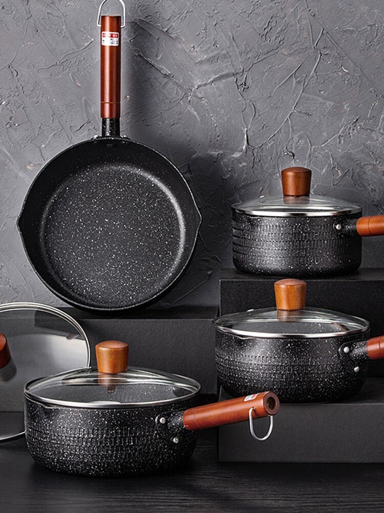 Cook soy milk special pot small milk pan not to be covered with pan gas stove apply Snowpan Japanese style Dormitory Breakfast baby Deputy food