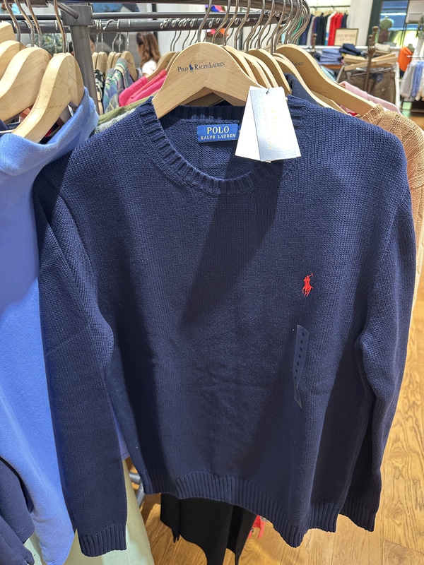 Polo Ralph Lauren Men's Pony Logo Pure Cotton Knitted Crew Neck Pullover Sweater