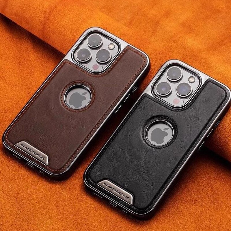 High-End Business Leather Case Suitable for Apple 15 Pro Max Phone Case iPhone 14 Leather Magnetic Protective Case 13 Full Coverage Anti-Drop 12 High-End Men's Leather New Model 16 Simple 17 Card Holder