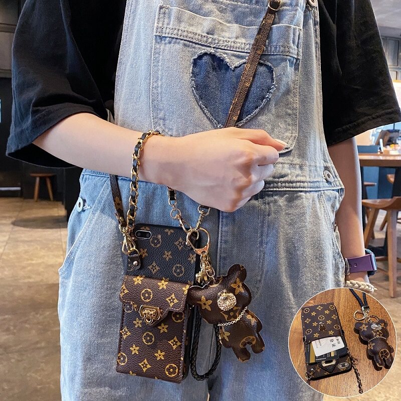 Suitable for Huawei mate40pro mobile phone protection shell inclined cross-holding baby bag mate30 zero money card bag 20 10 hanging rope European and American luxury pro primo big card leather new female protective sleeve full