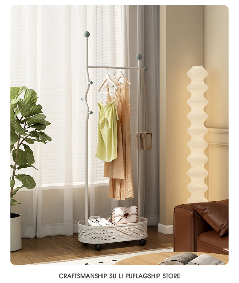 Вешалка 速立普中古风衣帽架衣服收纳层架客厅阳台晾衣架家用卧室落地挂衣架 Shulipu