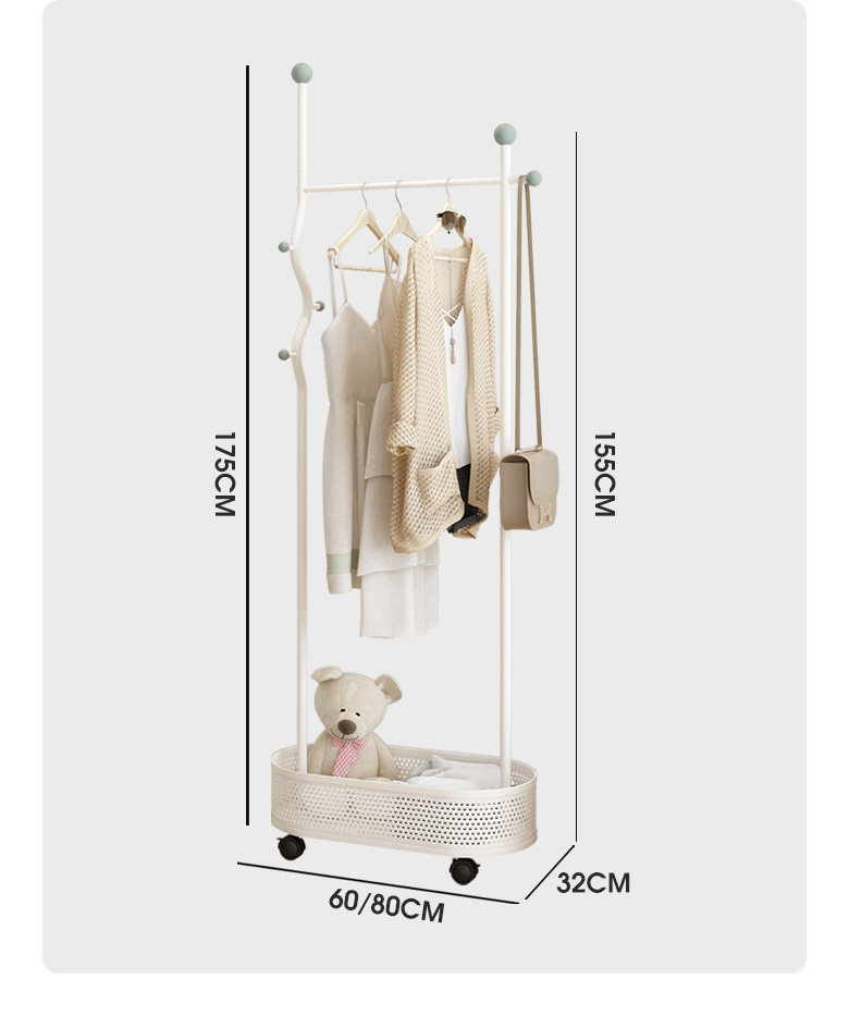 Вешалка 速立普中古风衣帽架衣服收纳层架客厅阳台晾衣架家用卧室落地挂衣架 Shulipu