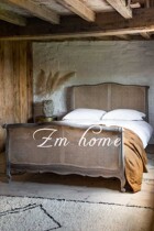 ZM French water solid wood bed villa B&B princess bed 1 8 master bedroom carved palace American double rattan bed