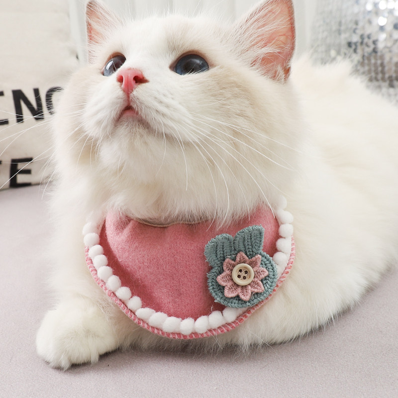 Cat Walled Hood Cat Saliva Scarves Scarves Scarves scarves Cat Scarves neck Cat Scarf with Pet Ornament Cartoon Triangle Towel Puppet