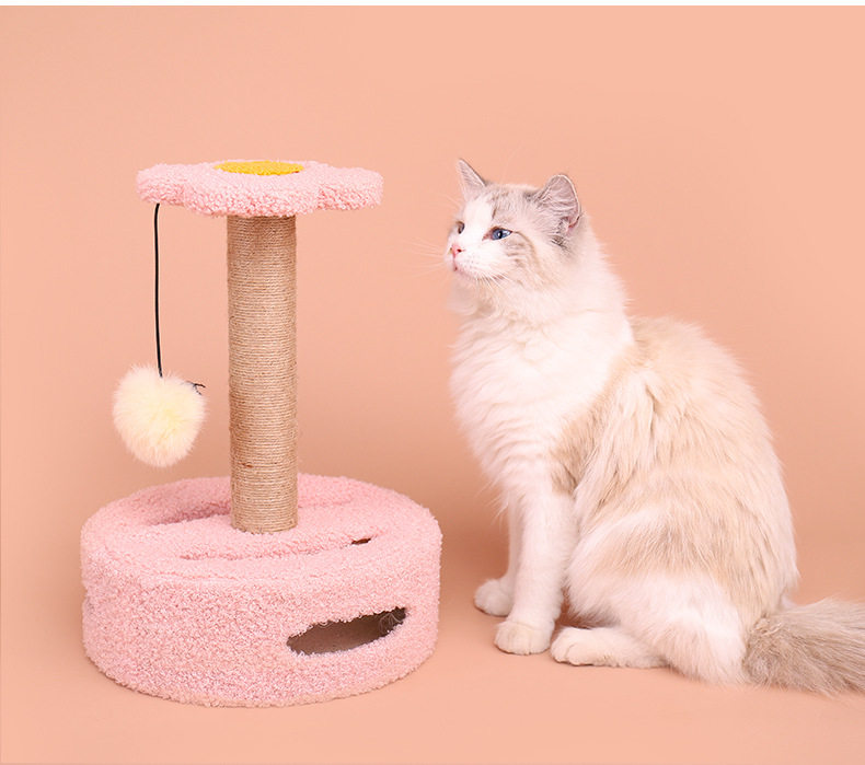 Small cat climbing cat's nest flower crawling cat toy grinding cat jumps sword pillar cat cat toy