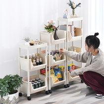 Small cart kitchen rack floor multi-layer snack plastic storage shelf vegetable basket multi-functional storage rack