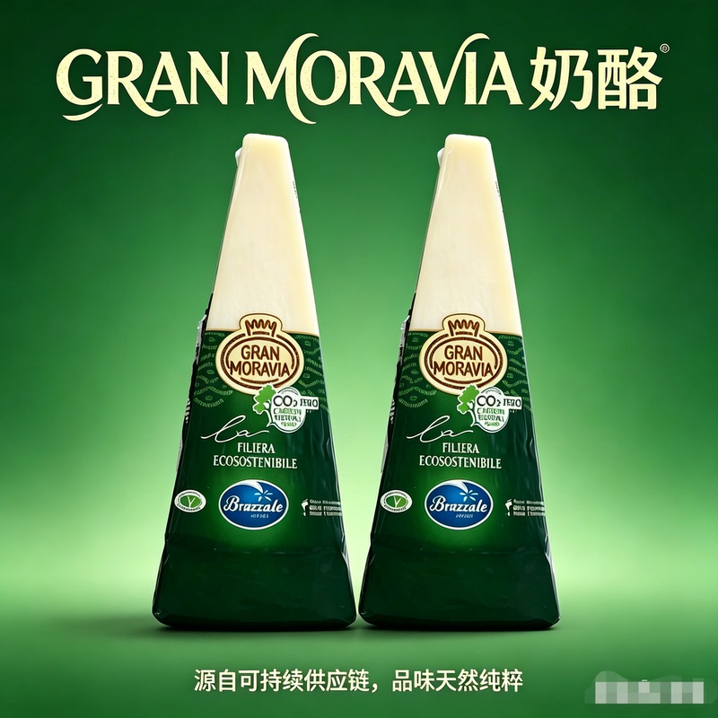 Mora-Vianja Parmesan Padano Shredded Cheese, Hard Cheese Block