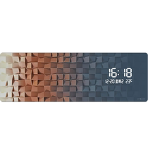 2024 New Abstract Living Room Decorative Painting Human Body Sensor Clock Sofa Background Wall Mural Luminous Clock Wall Clock