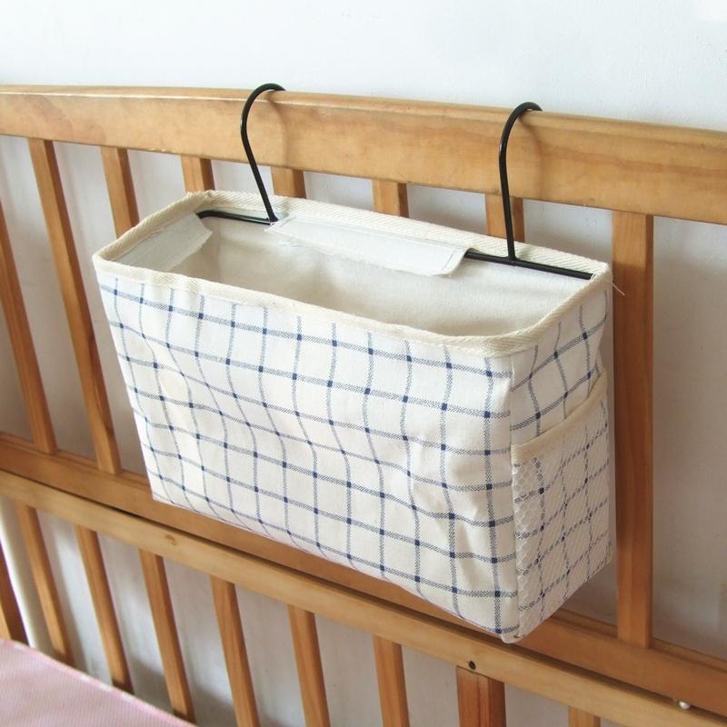 Iron art Hanging Containing basket with hook hanging basket Dormitory Bed Side Hanging Bag Mobile Phone Remote containing finishing bag