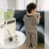 Детская осенняя пижама подходит для мужчин и женщин, детский эластичный комфортный комплект, в западном стиле