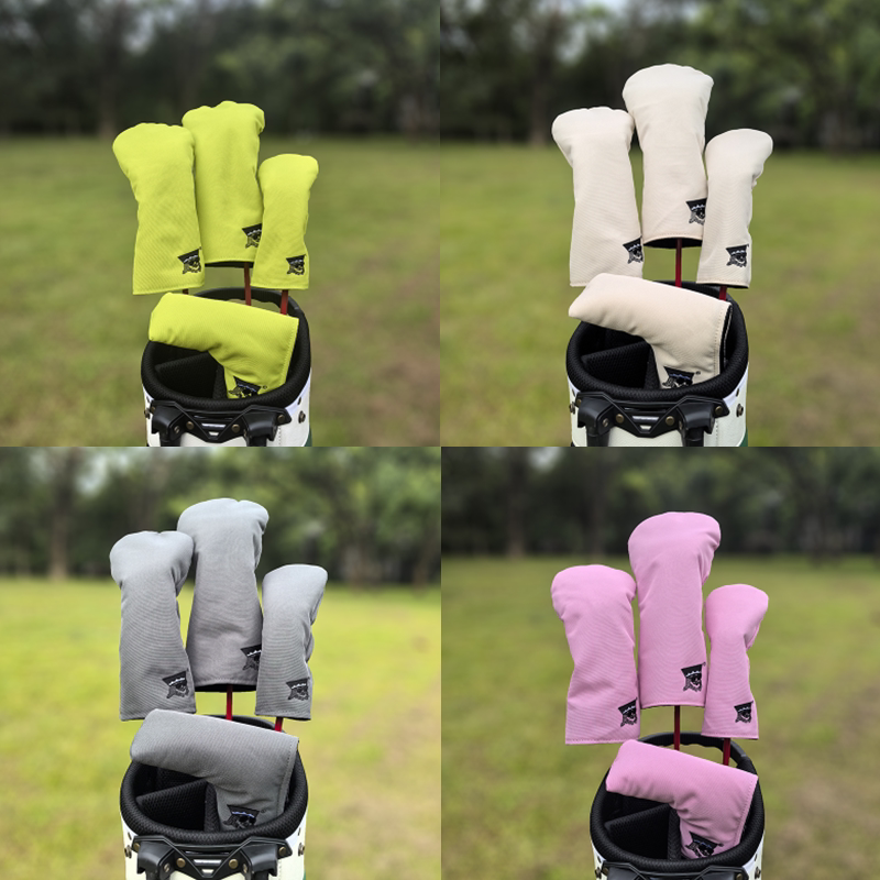 新しいキャンバス地のミニマルなゴルフクラブカバー、ドライバーズクラブカバー、保護カバー、クラブヘッドカバー、クラブヘッドキャップカバー、ユニセックス。