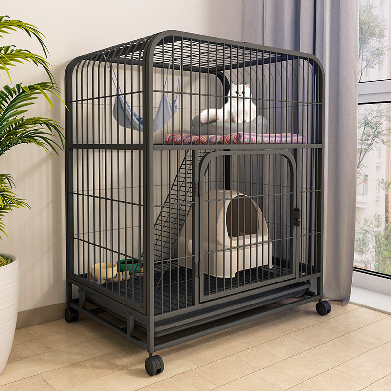 Cat Cage Home Big Number God Instrumental Anti Jump Protection Indoor Double Layer Kitty House Guardrails Villa bibi Panda House