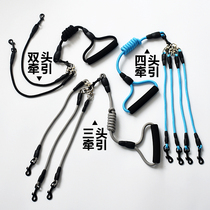 Double head traction rope Two-end medium dog Pets Bears Dogs Ropes One Tow Dog Chain Daughter Teddy Anti-Winding Beaume