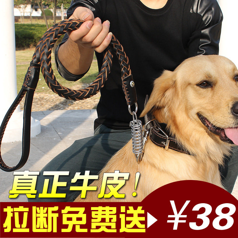 Horse dog special collar medium and large dog border collie dog leash Labrador explosion-proof dog chain dog rope
