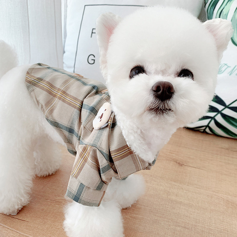 2021 new dog clothes small fragrance net red dog thin section summer cat summer small puppy pet teddy