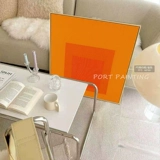 Гонконгская живопись Работы художника Подвесная картина Джозеф Альберс Нишевый дизайн Цветной блок Абстрактная оранжевая декоративная живопись