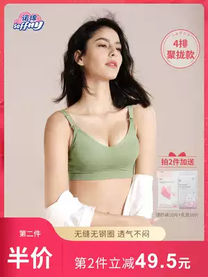 No Mian lactating underwear gathering anti-sagging breastfeeding special pregnant woman bra postpartum pregnancy comfortable bra thin model