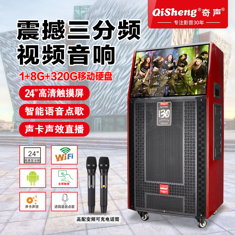 Chic Square Dance Sound K song with display screen High power outdoor home portable Lausing heavy low speaker
