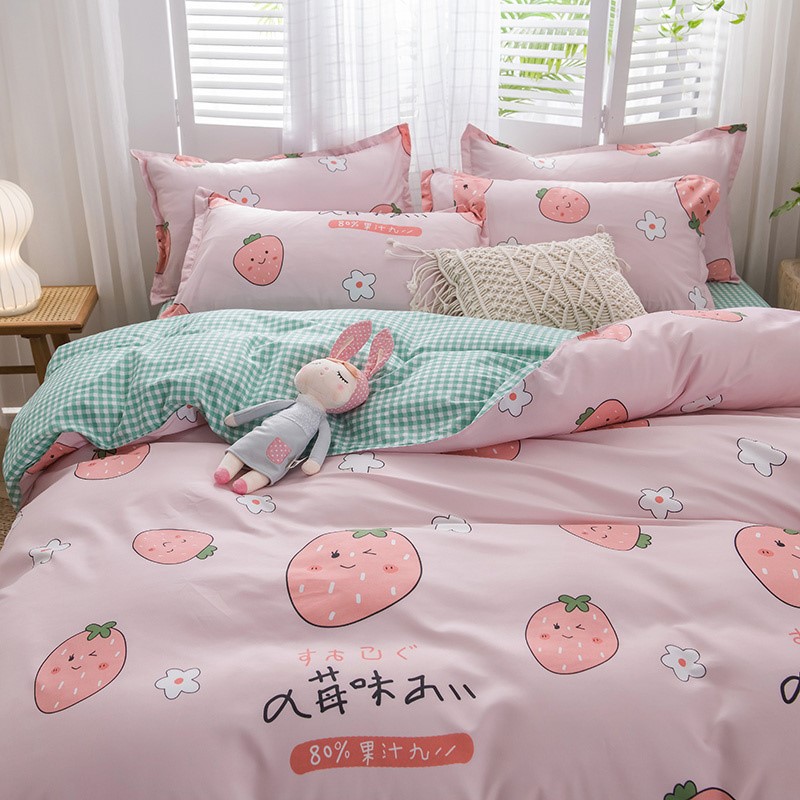 Bed suite four - piece bed sheets are set three - piece student dorm single bed for summer girls' beds 4